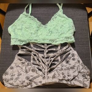 >5/$40< x2 Aerie/RCVA Sunday Collecrition Lacey Ladder Back Strappy Bralettes